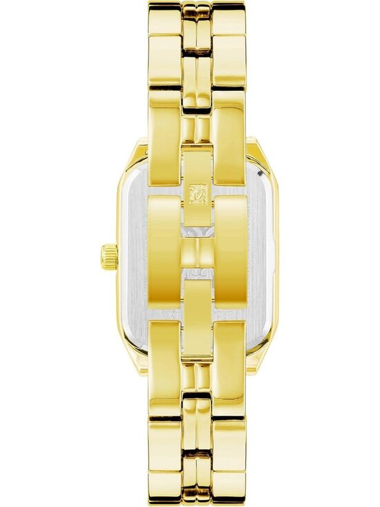 Anne Klein Women\'s All Gold Analog Quartz Roman Numeral Octagonal Bracelet Watch